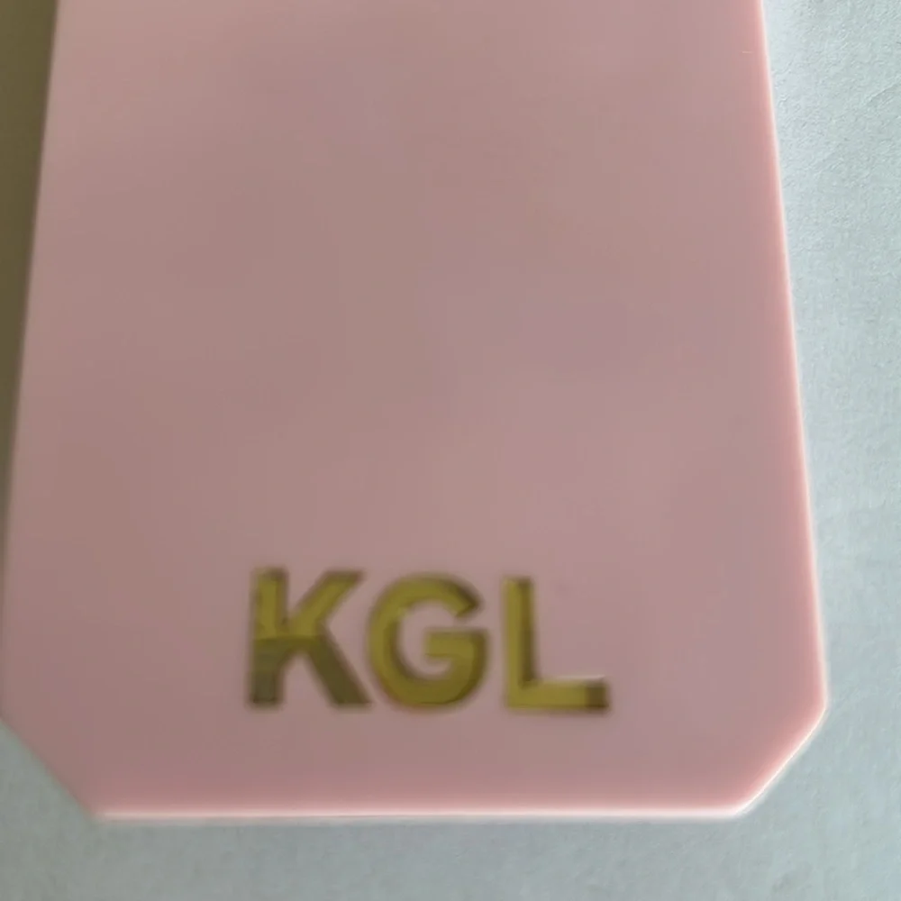 Kurt Geiger Pink and Gold glitter handbag charm accessory Key Holder Key fab